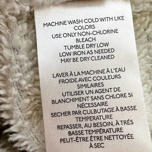 Free People Twisted Heart Cozy Denim Jacket Sherpa Lined | Size: Large - Picture 10 of 11